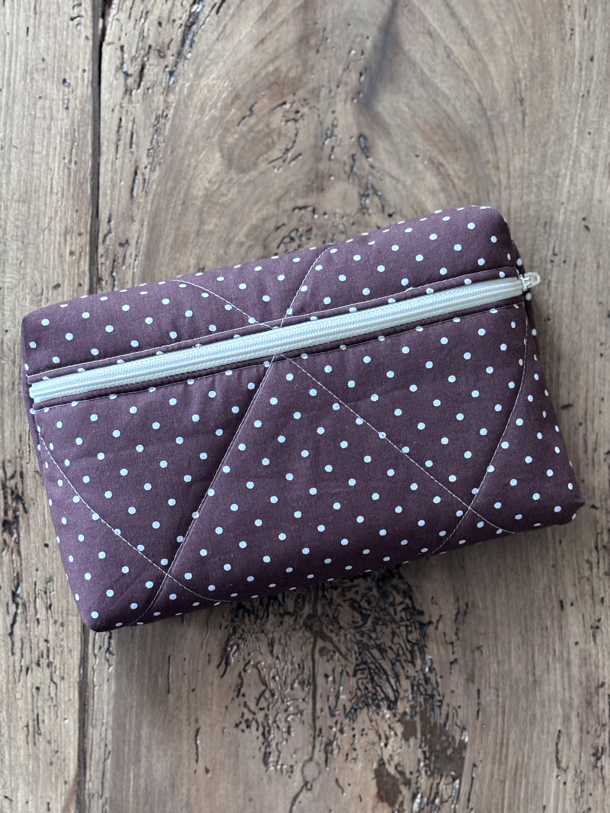 Pochette livre de poche - marron pois écrus Garance - Compatible Kindle