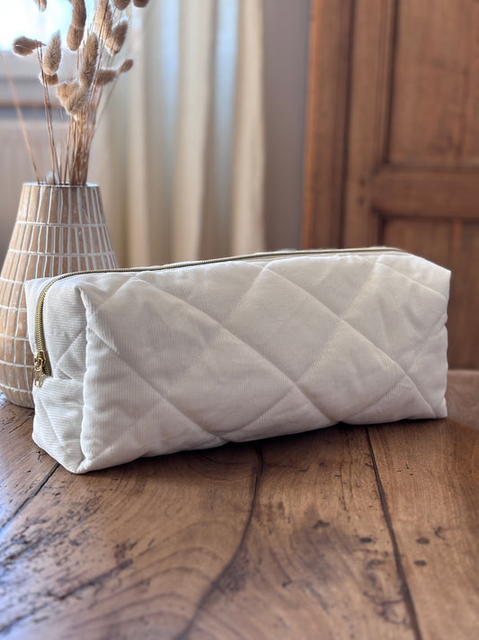 Quilted Pouch for Dyson Airwrap and Shark FlexStyle – Light Pink Gingham