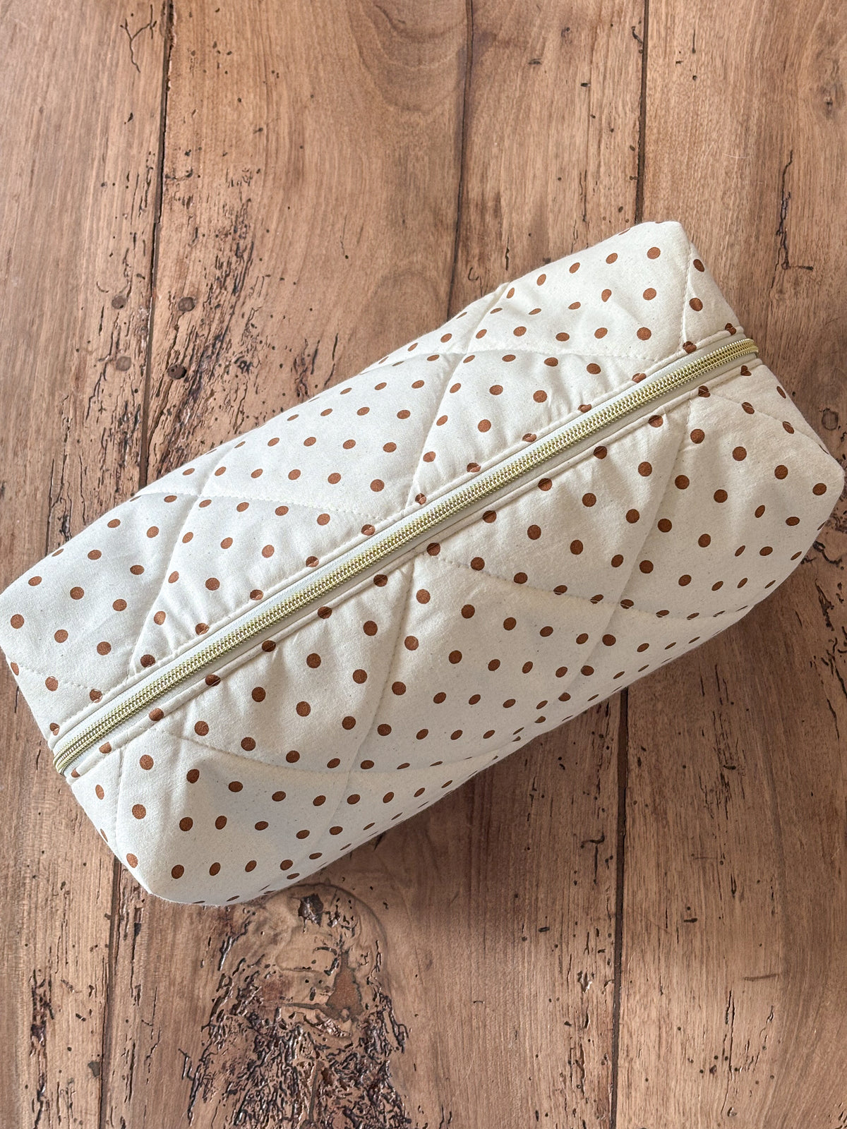Quilted Pouch for Dyson Airwrap and Shark FlexStyle – Light Pink Gingham