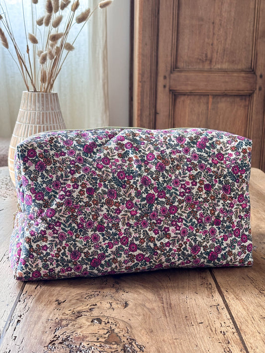 Quilted Pouch for Dyson Airwrap and Shark FlexStyle – Light Pink Gingham