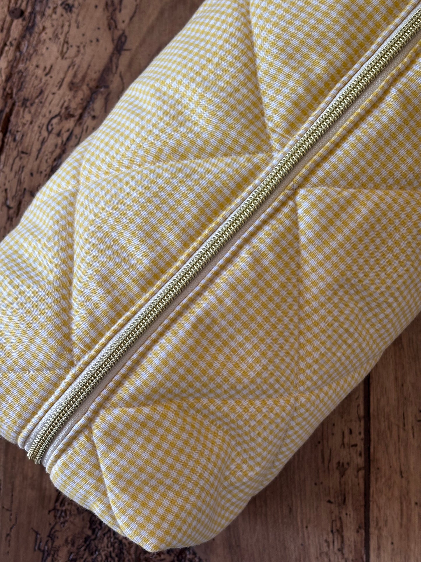 Quilted Pouch for Dyson Airwrap and Shark FlexStyle – Light Pink Gingham