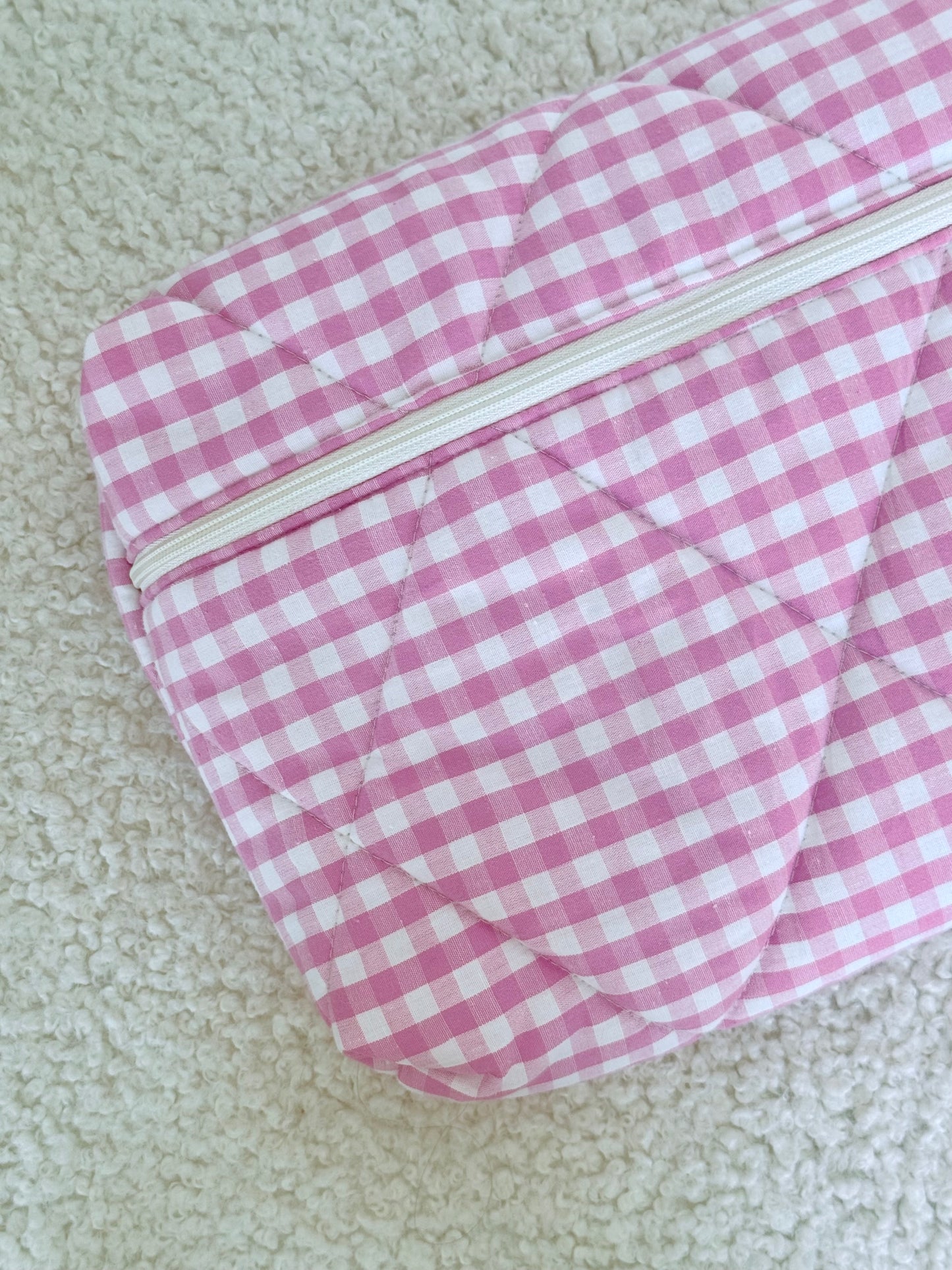 Pochette livre broché Louise – vichy rose