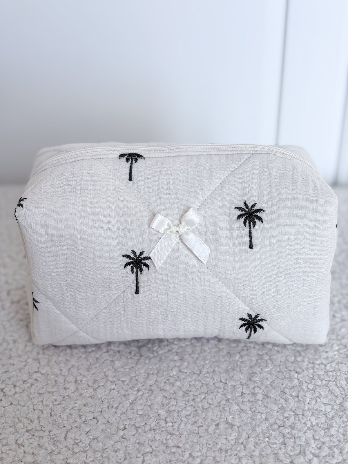 Trousse beauté matelassée brodée palmiers – Paloma