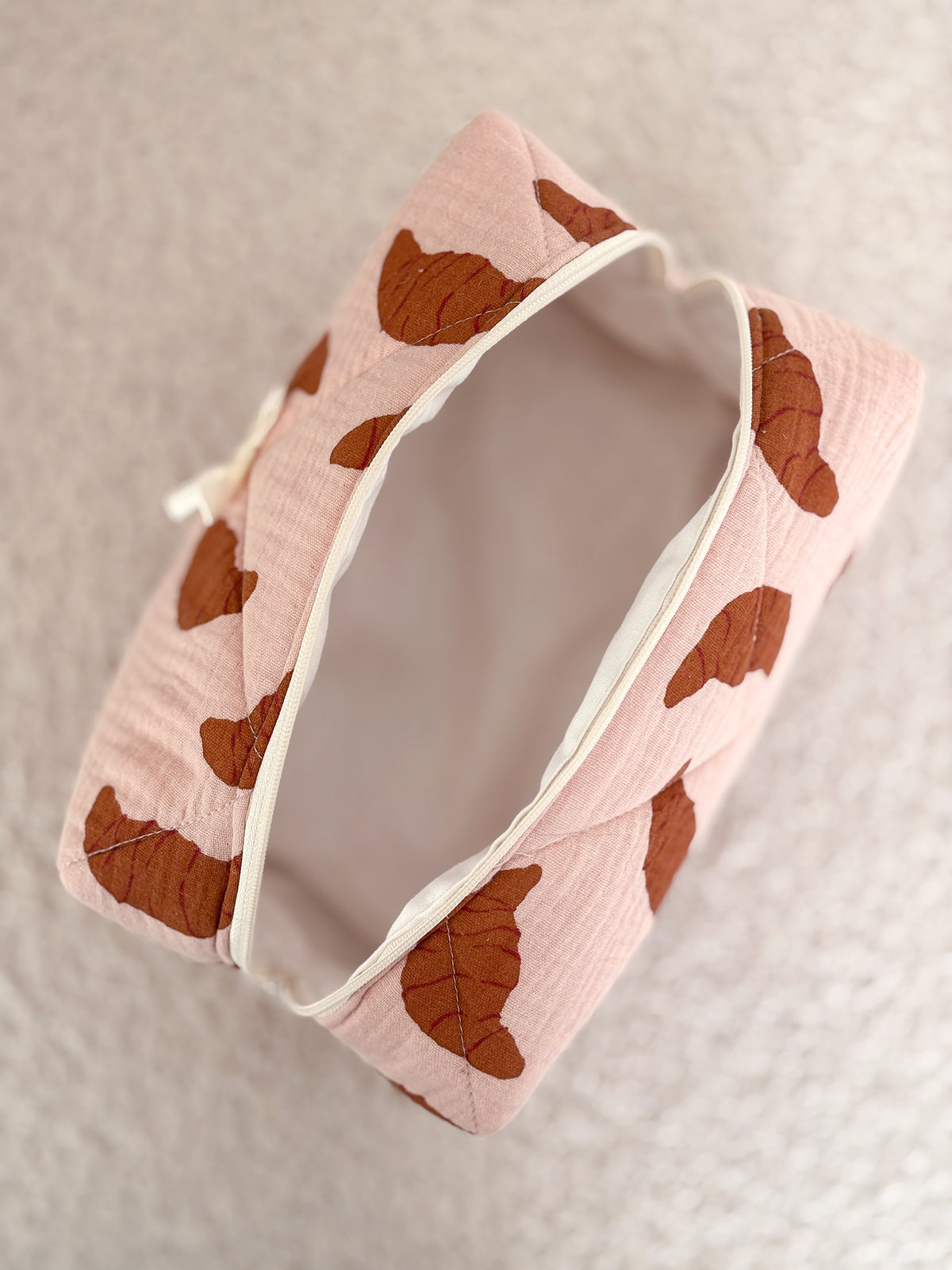 Trousse beauté matelassée croissants  – Suzette